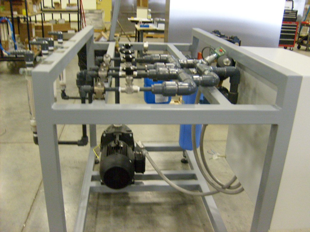 Pump skid with manifold piping and filtration components